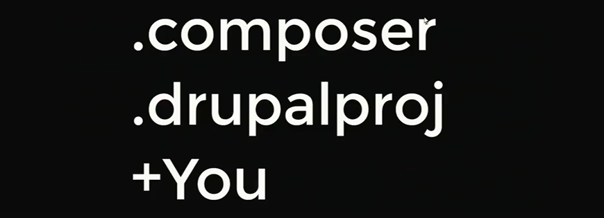 Image of text that reads ".composter + drupalproj + you."