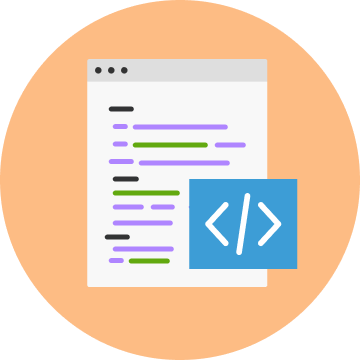 web development code icon