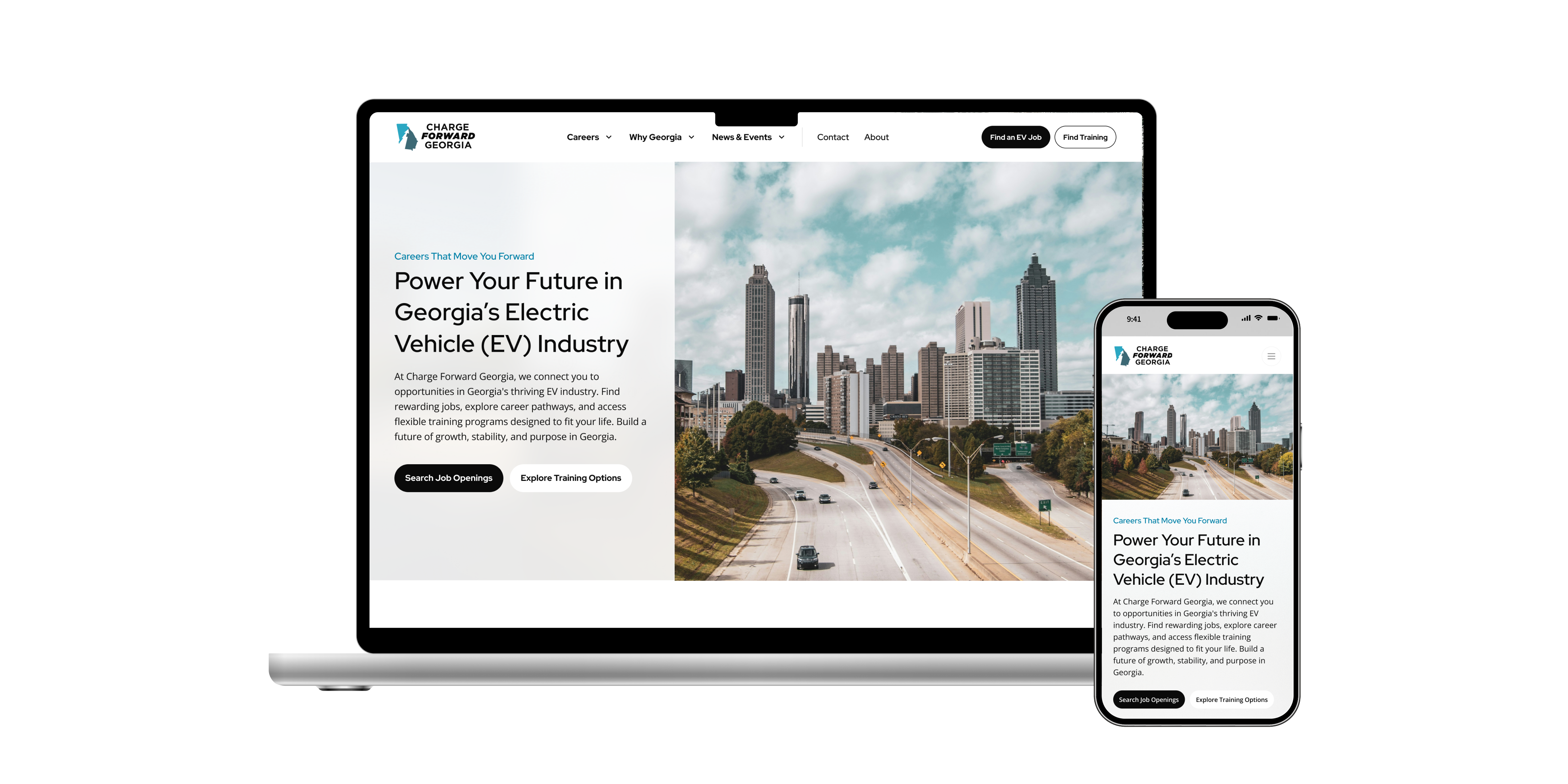 TCSG website on a laptop and mobile devices.