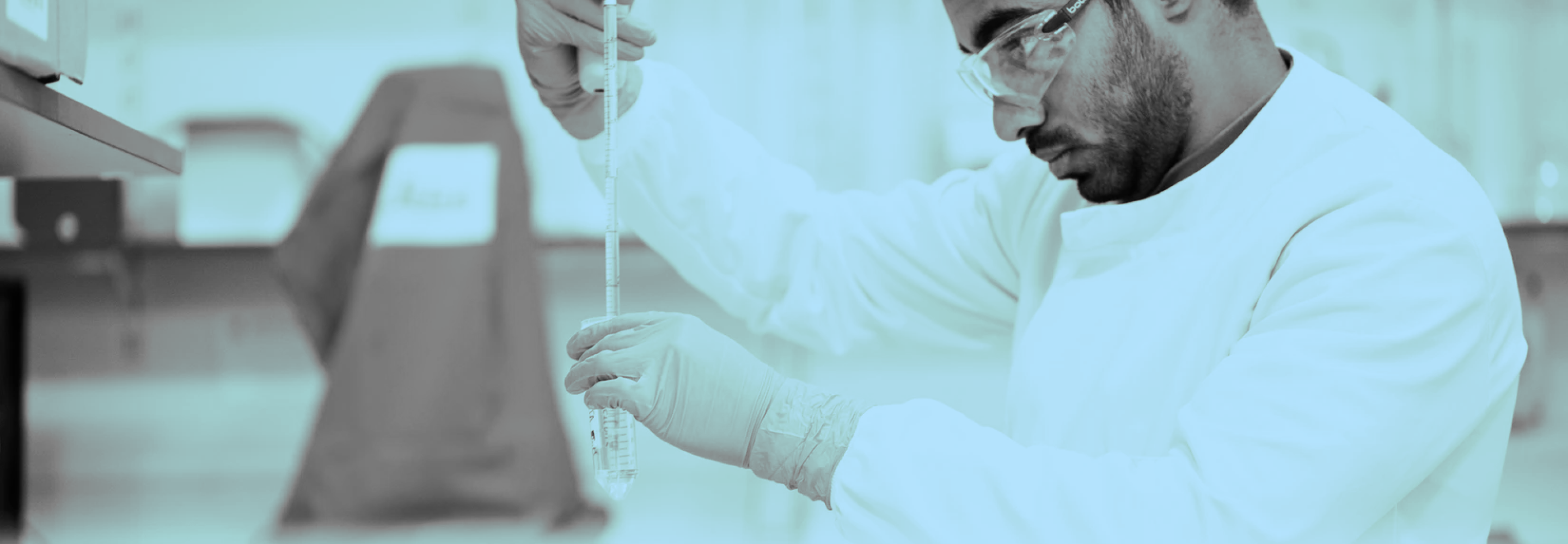 scientist testing