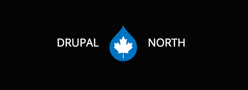 Drupal logo and conference title, Drupal North