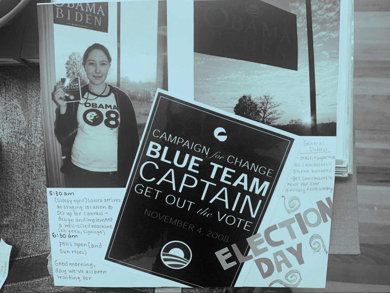Lily Berman as an Obama-Biden campaign organizer and activist