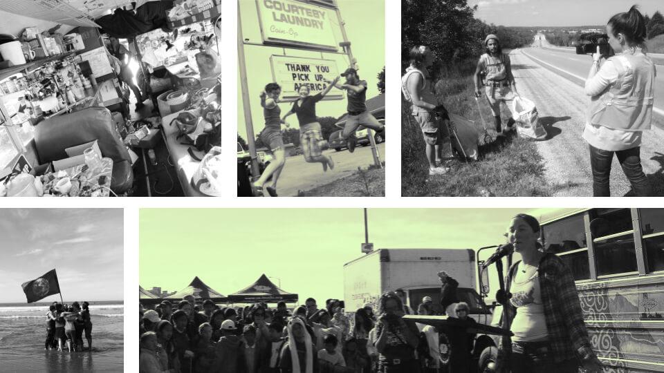 snapshot from the road of Lily and her nonprofit picking up trash across the USA