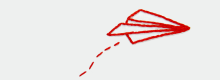 Image of a drawn paper airplane flying